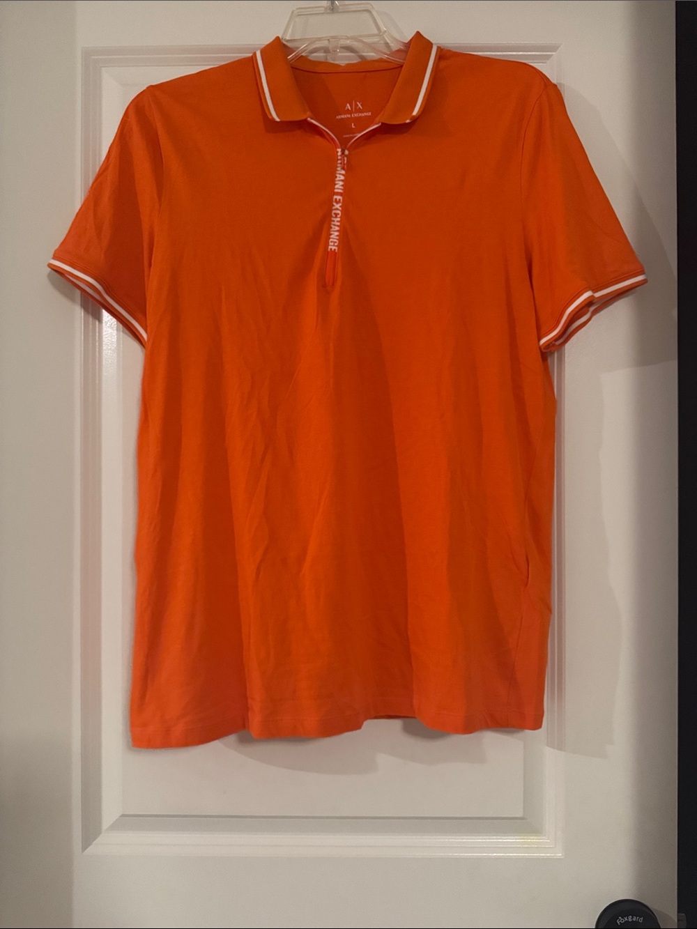 Armani Exchange Orange Polo with White Trim (1051)